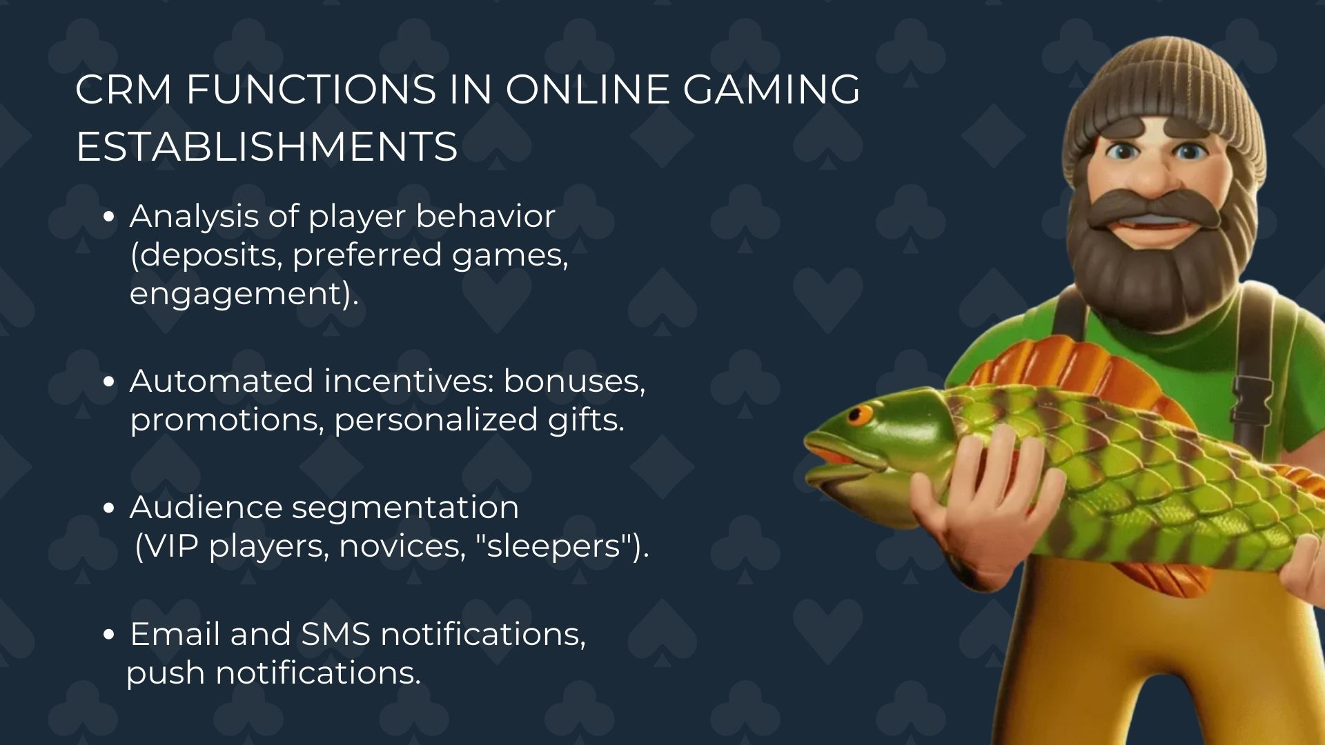 functions of online casino CRM system