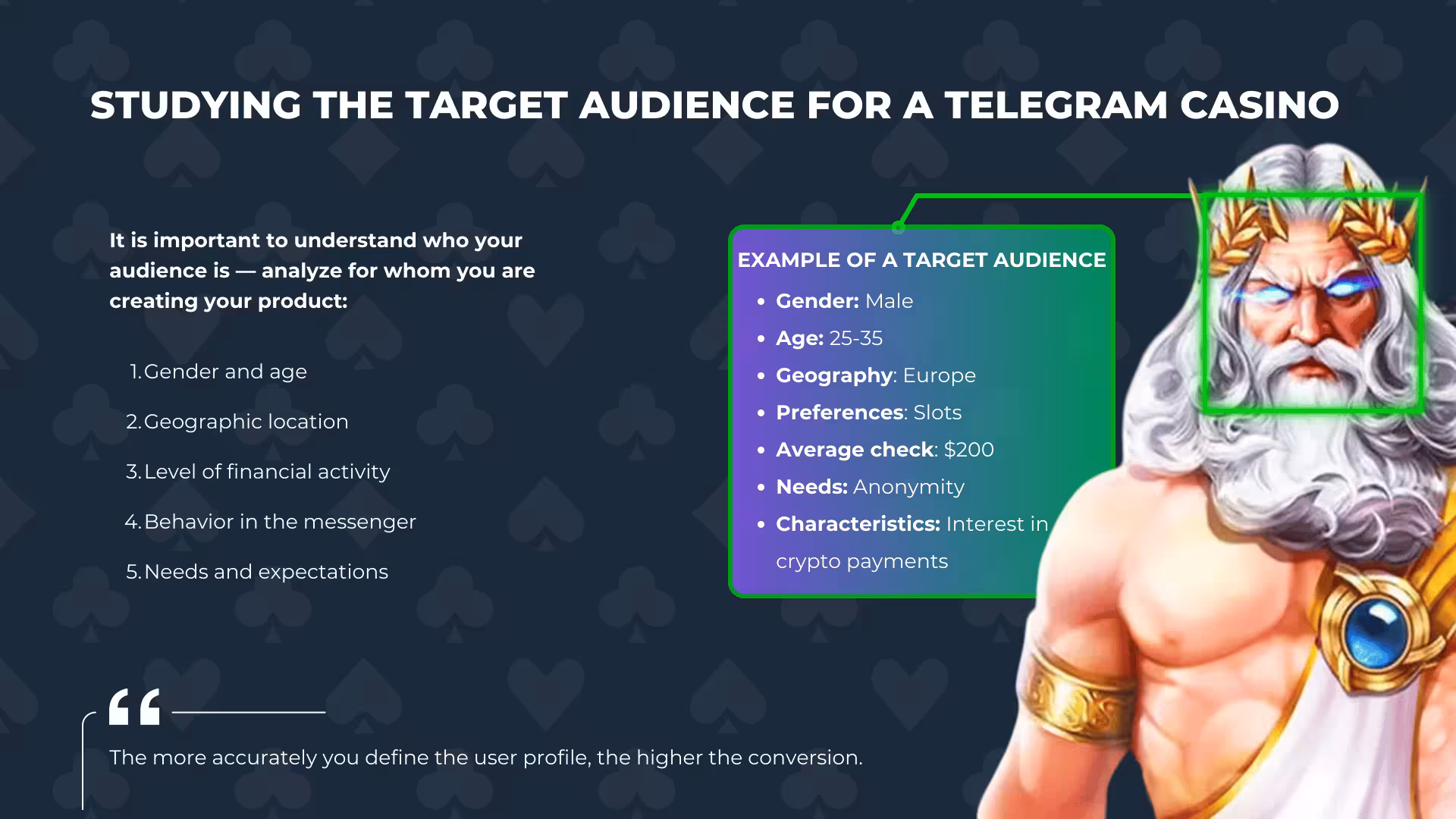 Casino target audience analysis