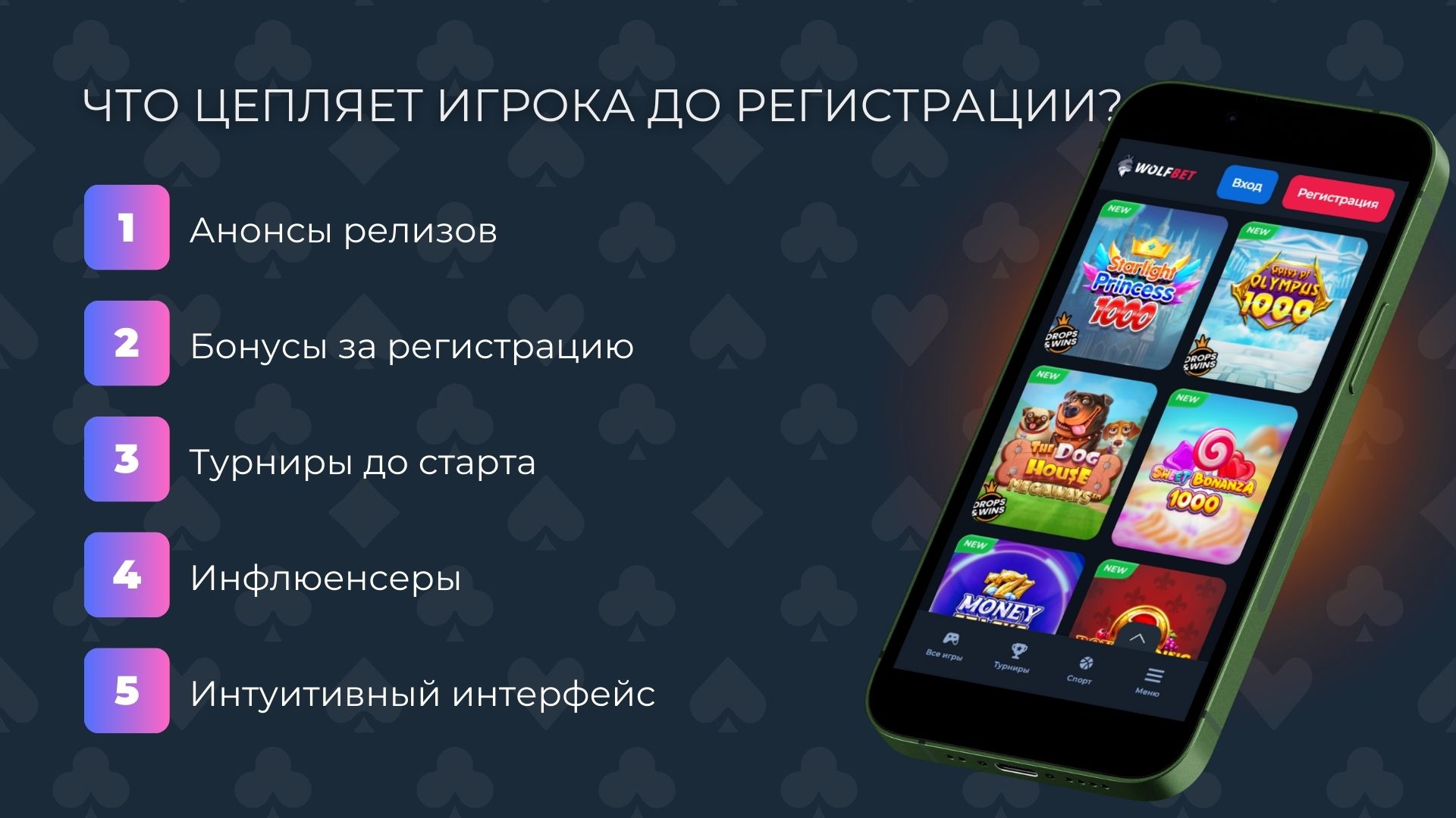 Что цепляет игрока до регистрации в казино