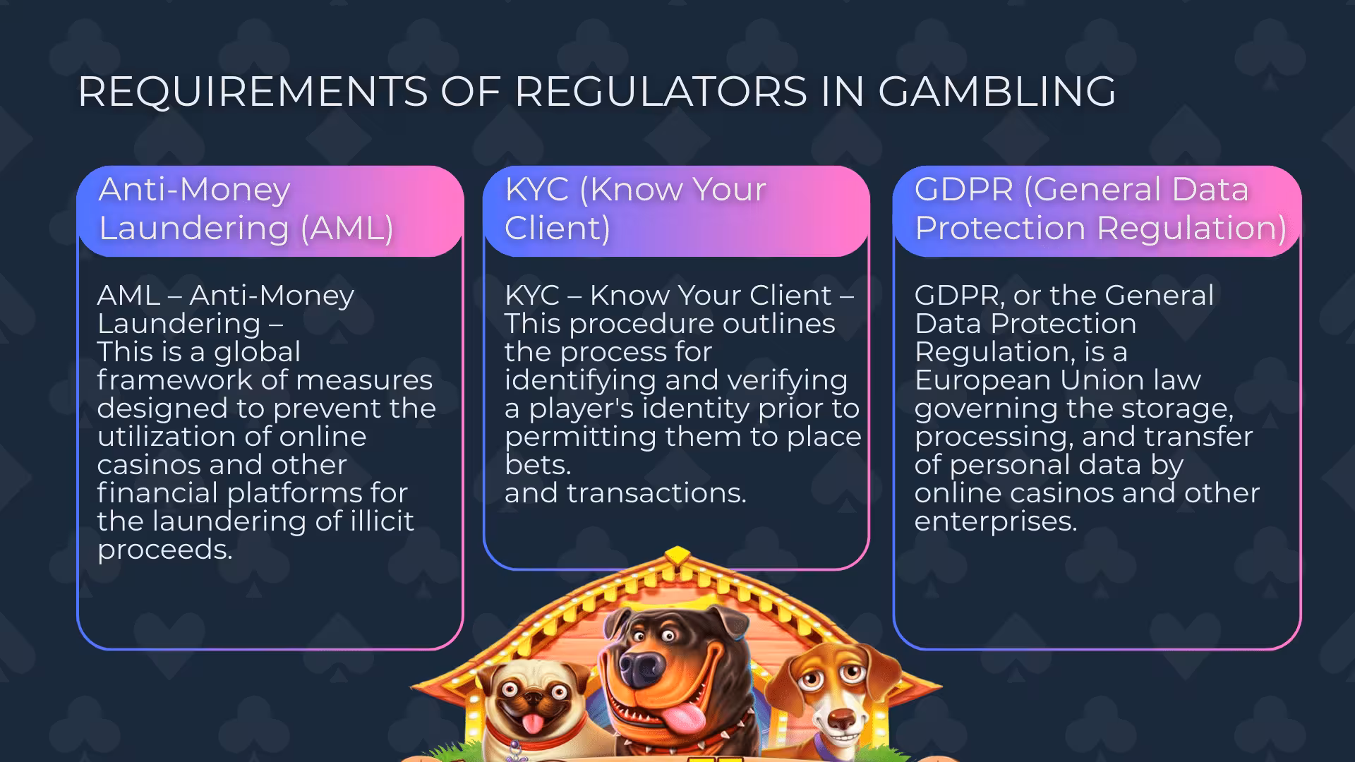 Requisitos de los reguladores en el juego