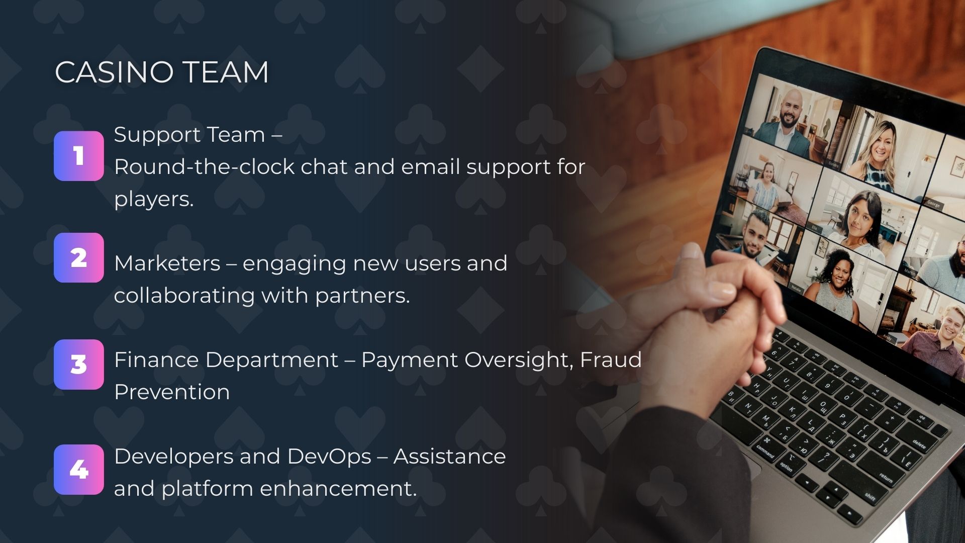 internet casino team