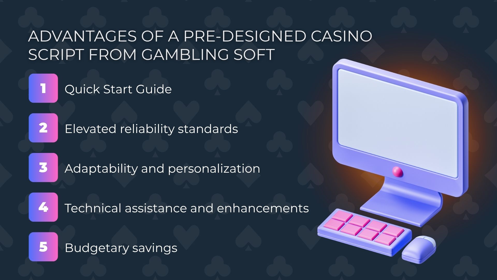 Advantages of a pre-designed casino script from Gambling Soft