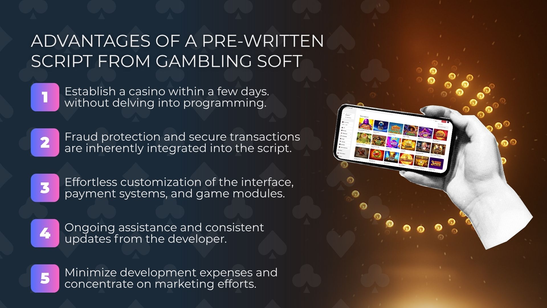 Advantages of a pre-written script from Gambling Soft