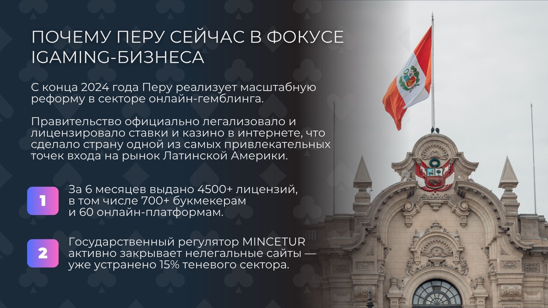 Данные Перу становится новым безопасным хабом для запуска онлайн-гемблинг-бизнеса в регионе.