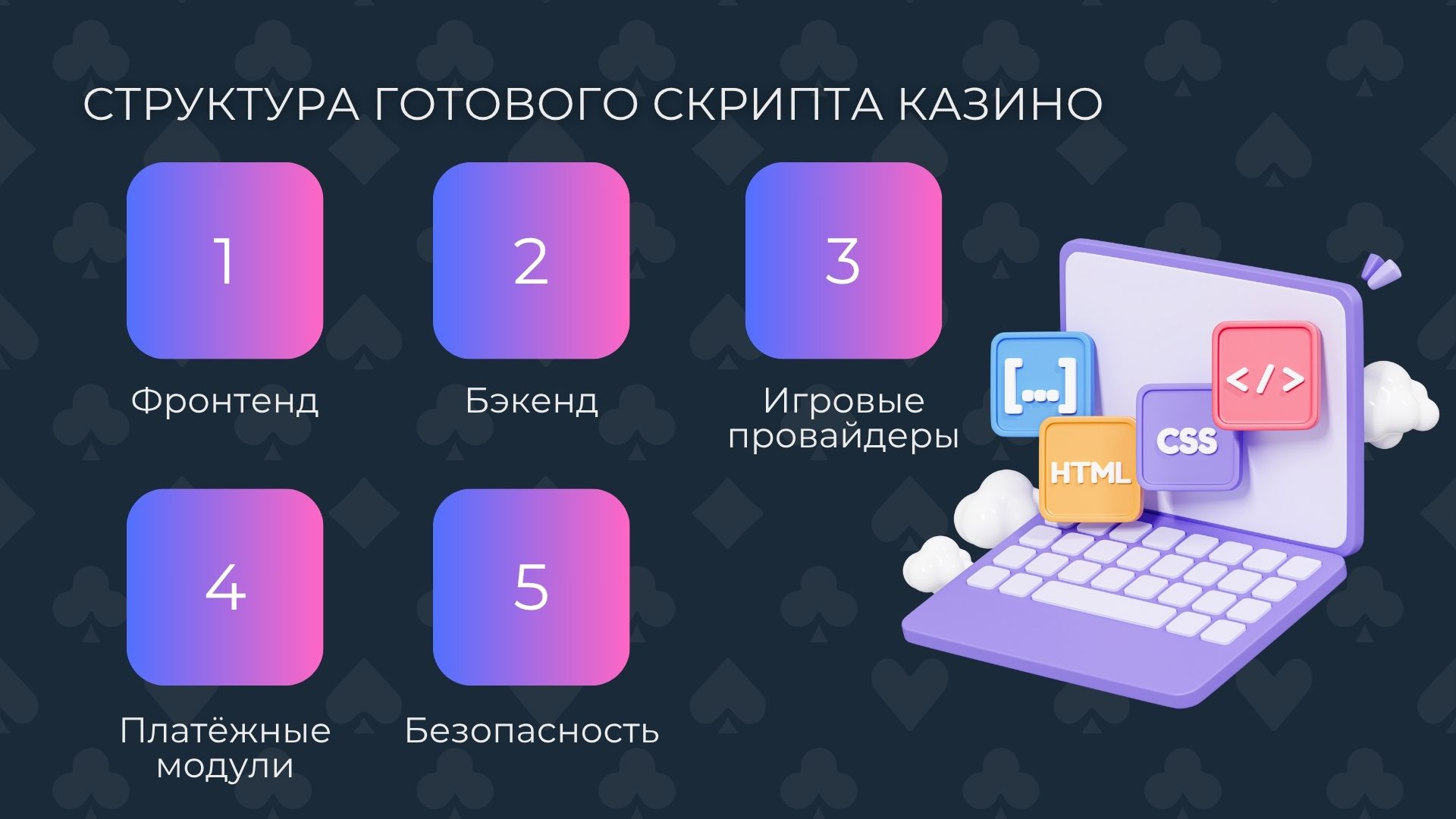 Главные модули в онлайн казино