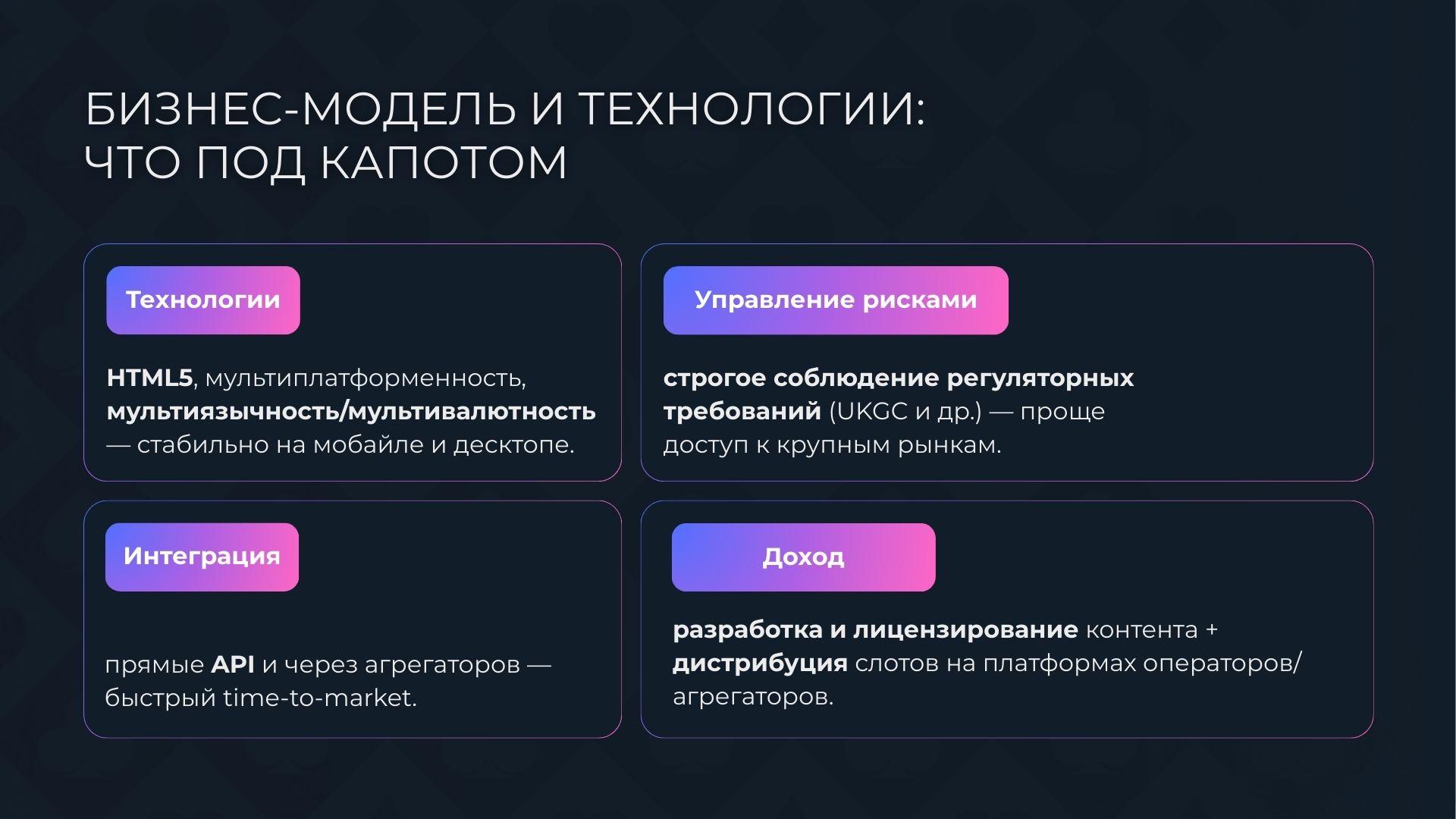 Бизнес-модель и технологии: что под капотом