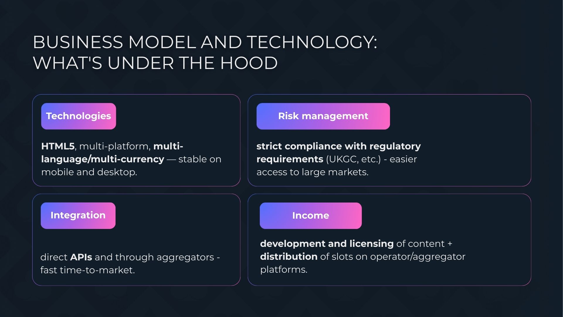 نموذج الأعمال والتكنولوجيا: ما الذي يكمن تحت الغطاء