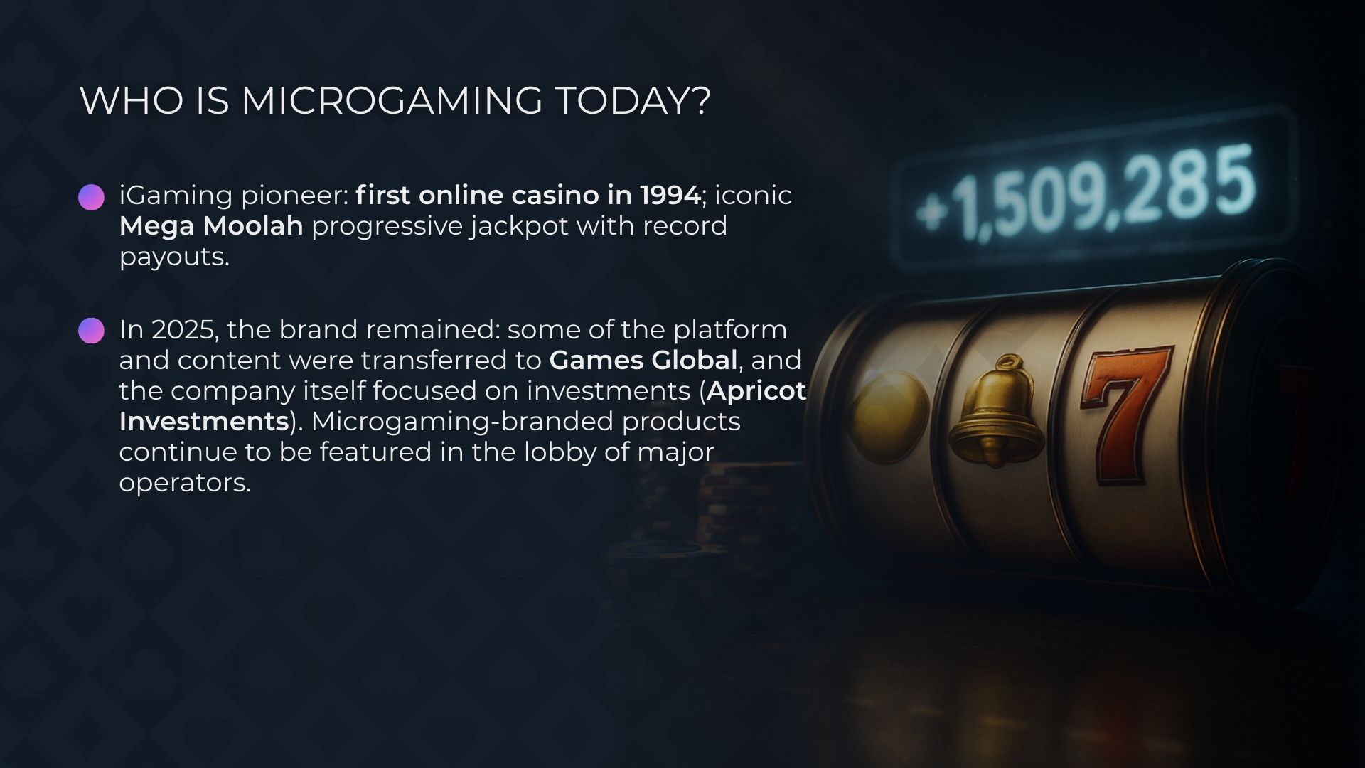 من هي Microgaming اليوم