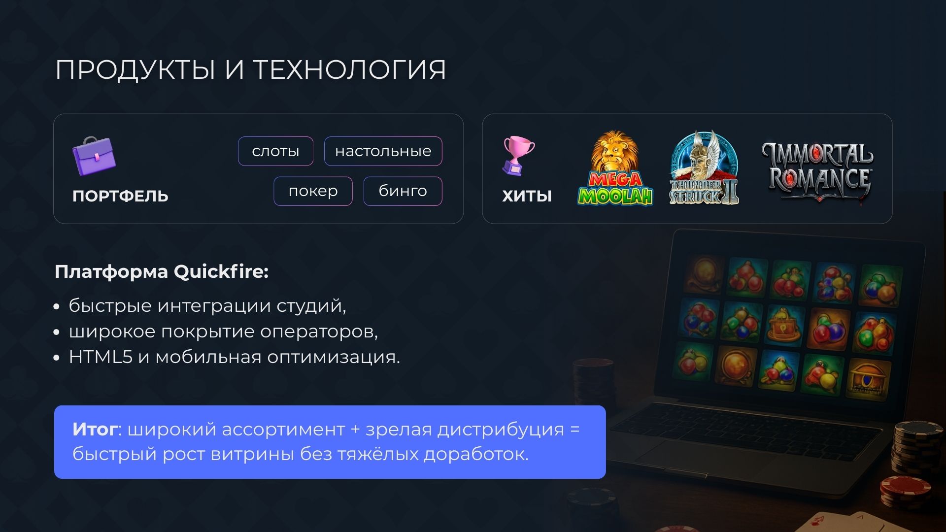 Продукты и технология провайдера казино Microgaming