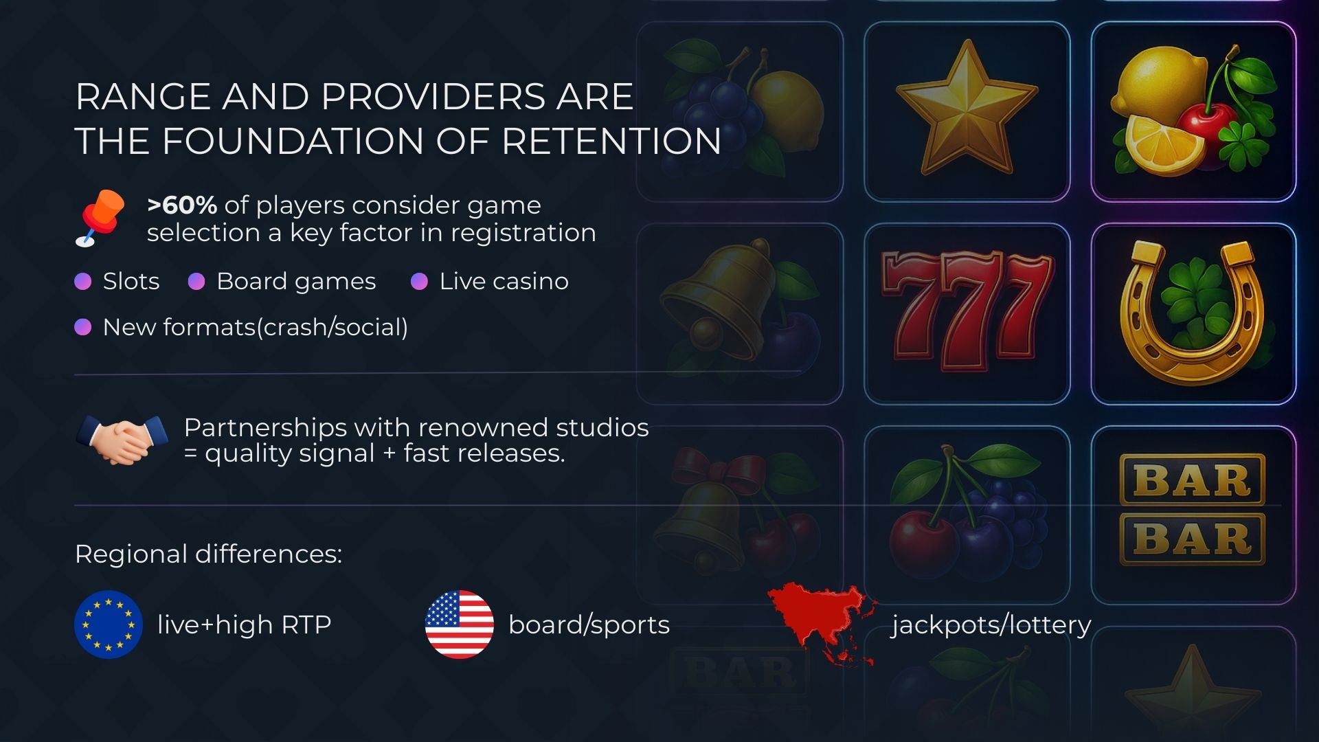 محفظة الألعاب والمزودين — أساس الاحتفاظ في المقامرة