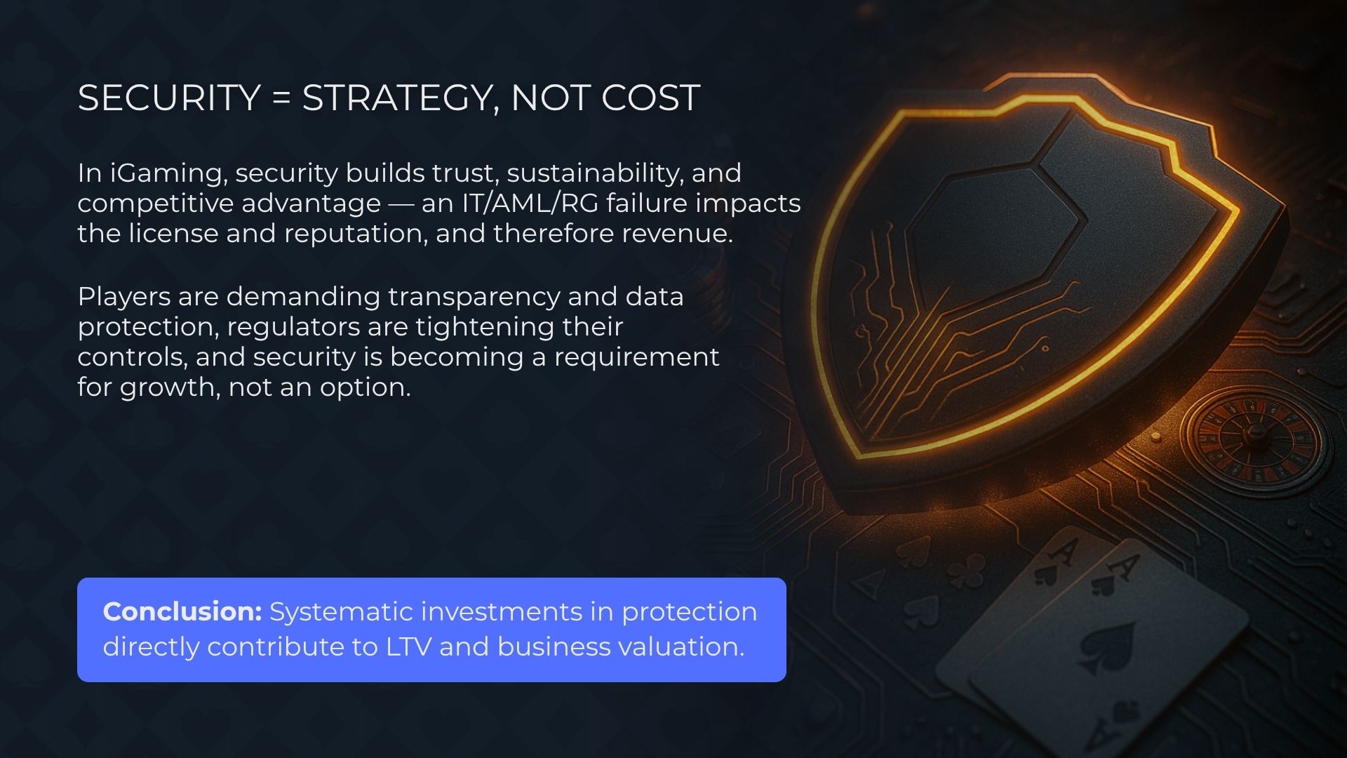 الأمن في الكازينوهات استراتيجية وليست تكلفة
