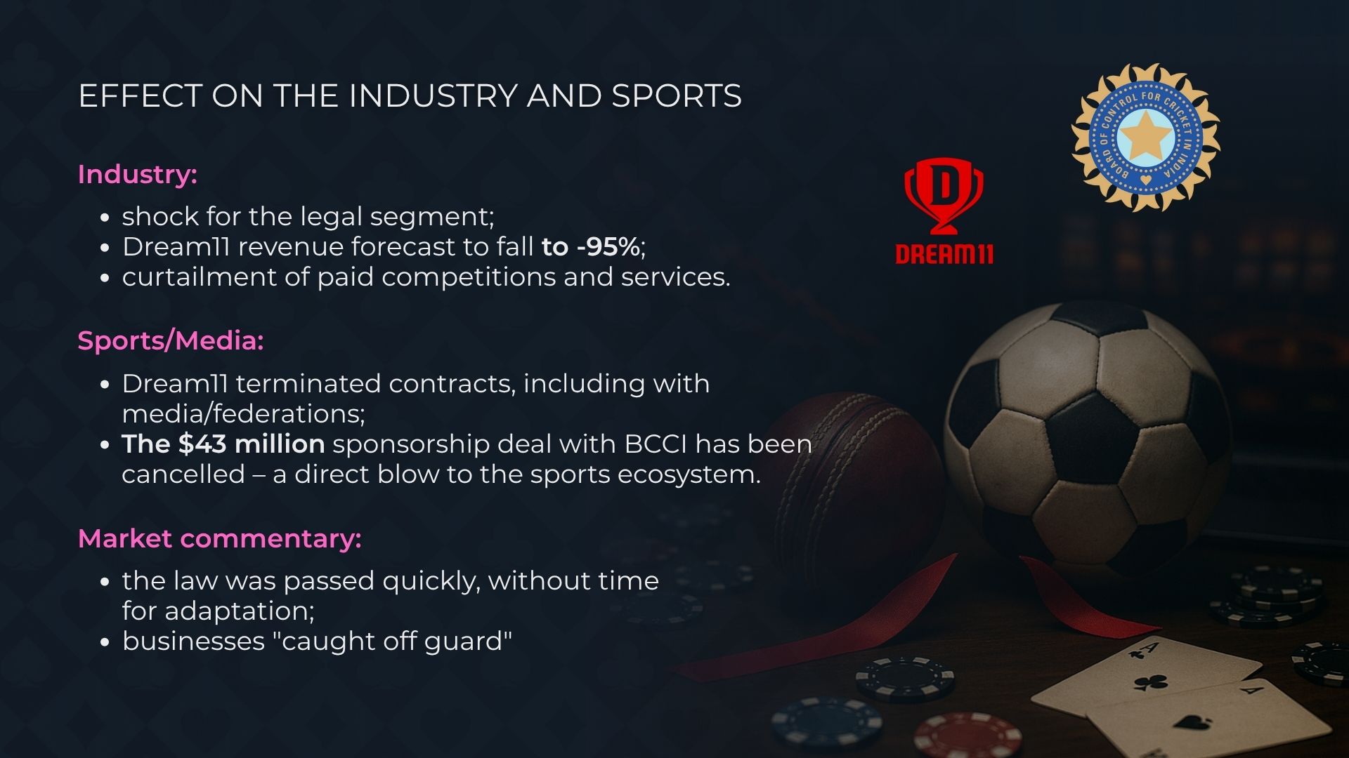 التأثير على الصناعة والرياضة