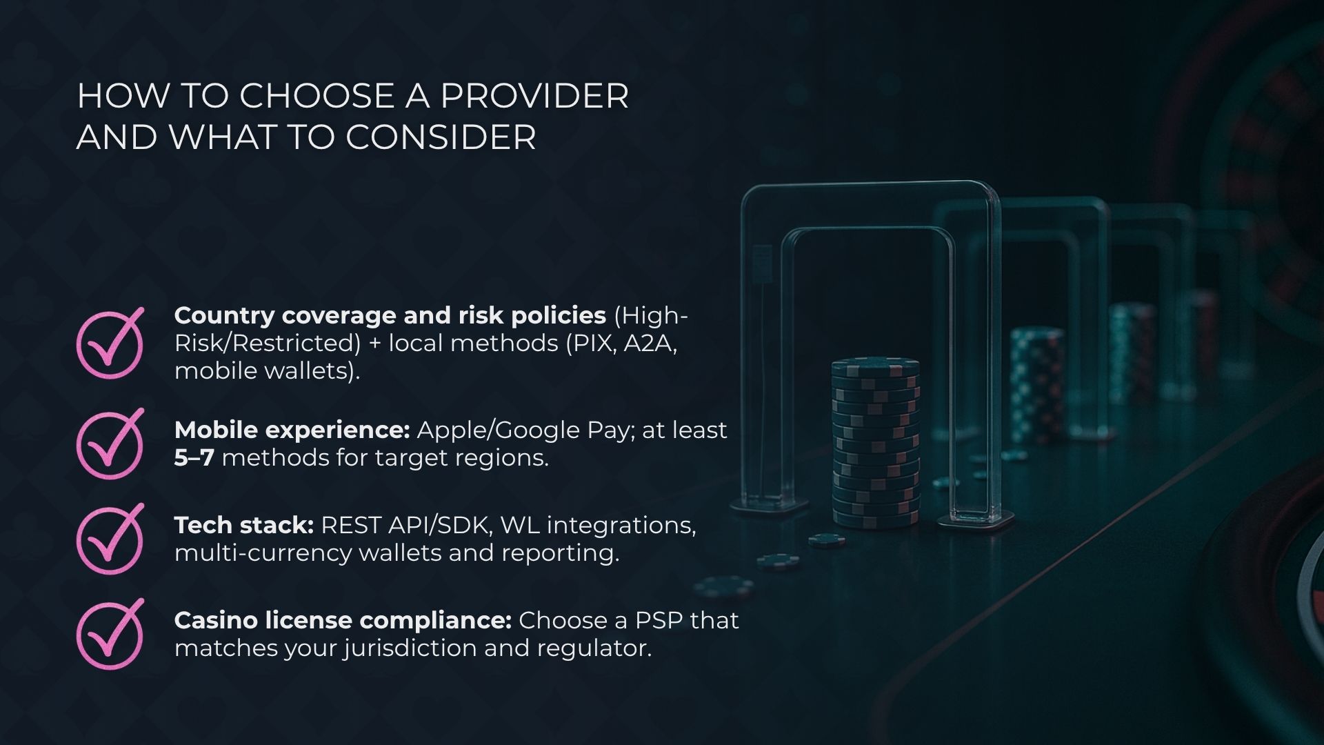 كيفية اختيار مزودي الدفع للكازينوهات والعوامل التي يجب مراعاتها