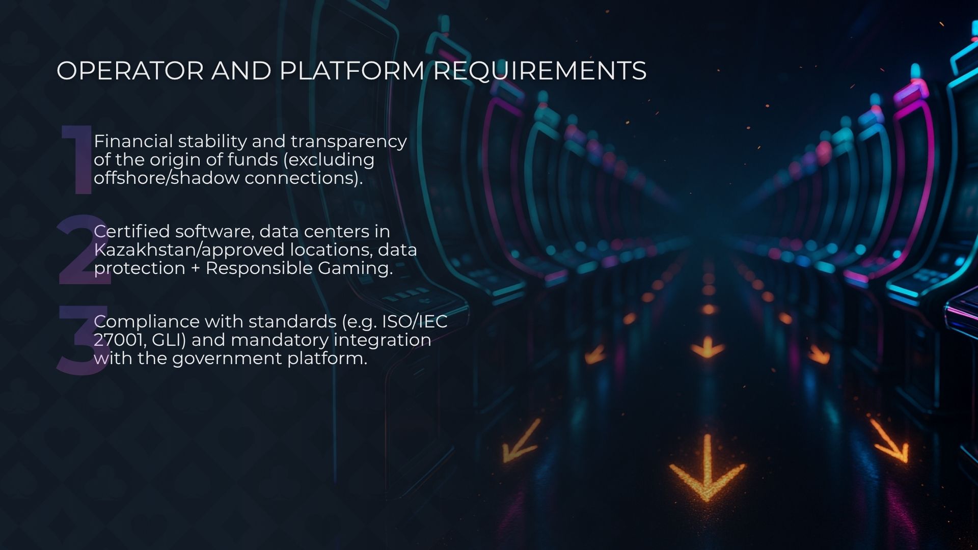 Требования к оператору казино в Казахстане