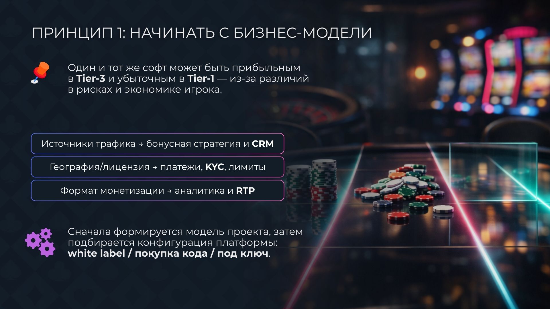 Принцип разработки онлайн-казино №1: Начинать с бизнес-модели