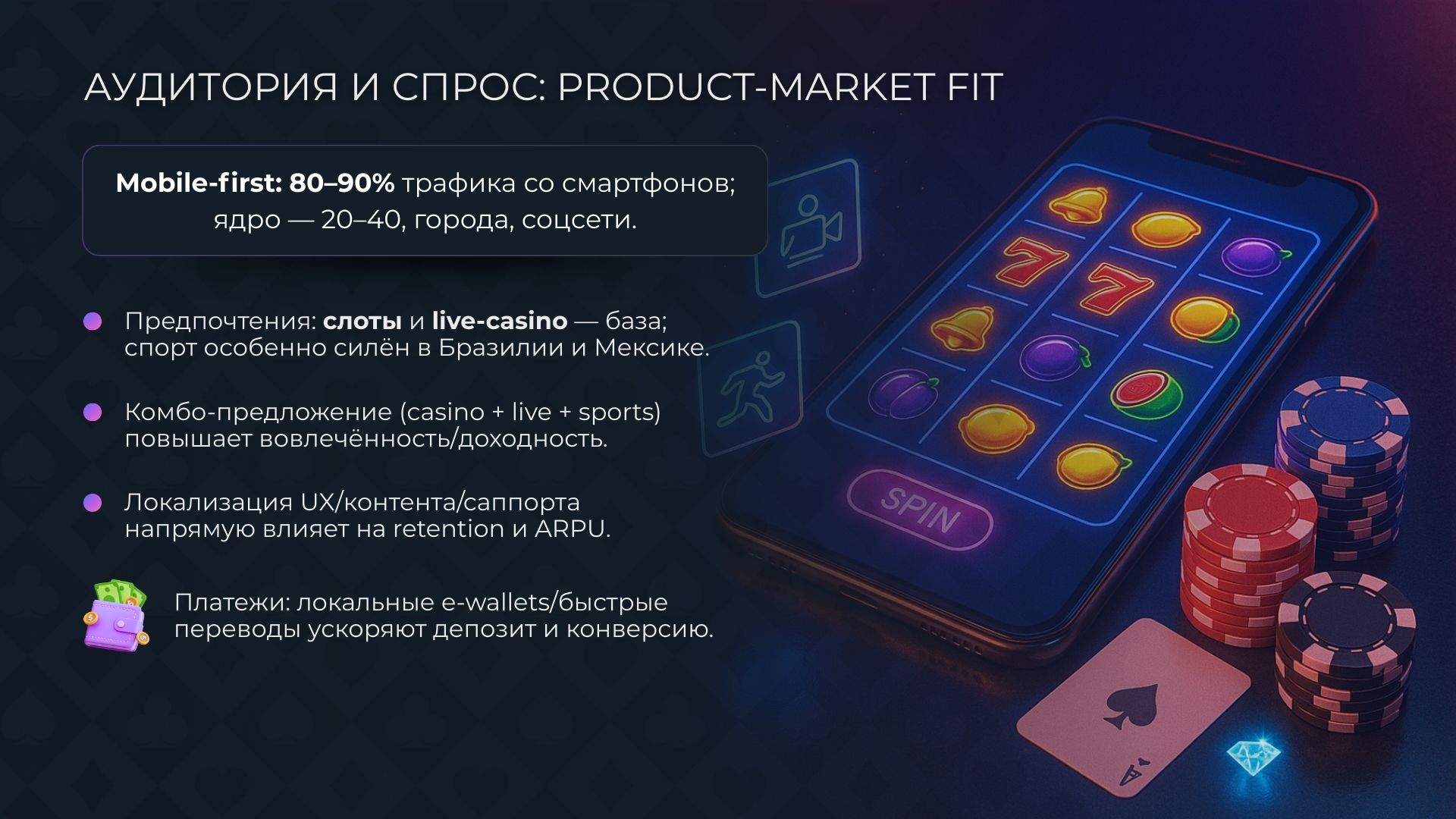 Анализ аудитории онлайн казино LatAM